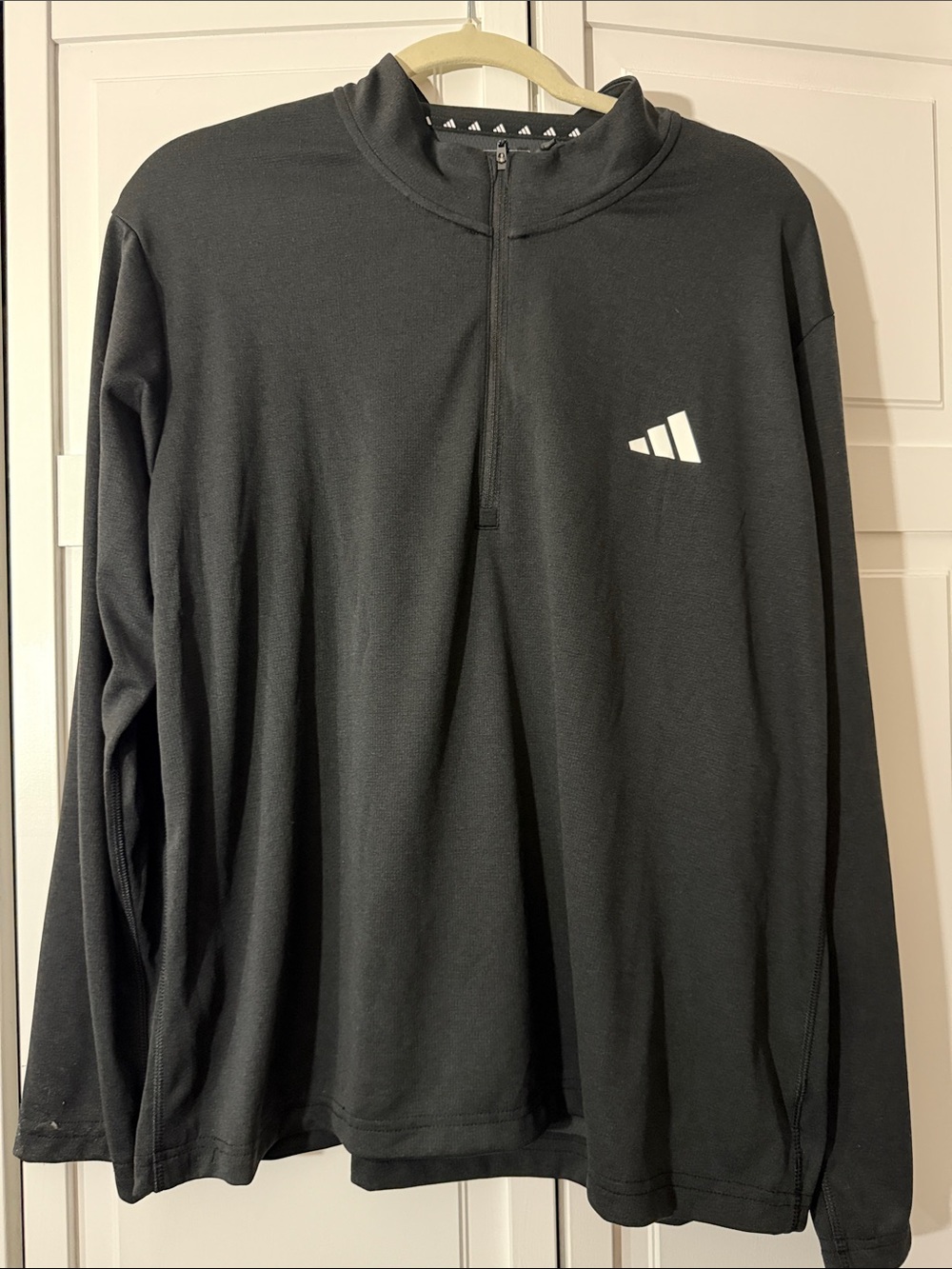 adidas Men's Black Quarter-Zip Performance Top